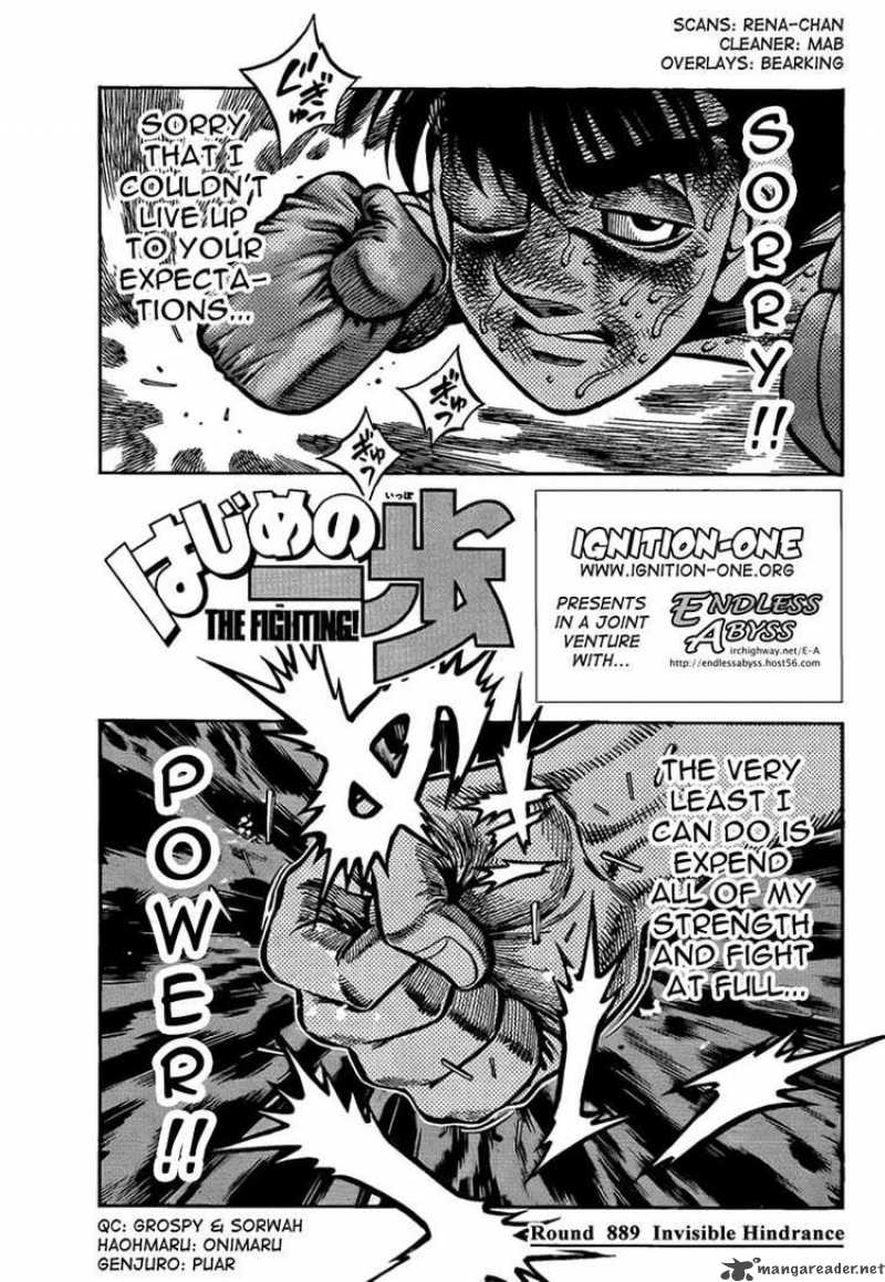 Hajime no Ippo - Chapter 889 Page 1